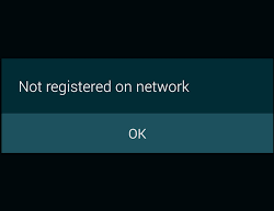 not registered on network samsung